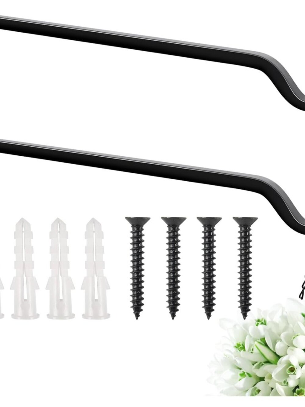 Heavy Duty Plant Hooks - 2 Pack 15 Inch Wall Mounted Hanging Brackets, 57lb Capa